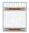 Tuscany Mesh Door with Strap Latch - Galvanized